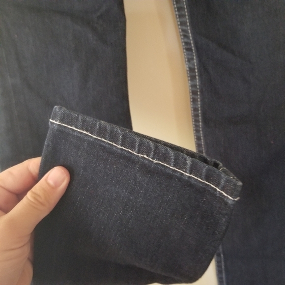 True Religion Dark Wash Skinny ami-Rise Bejewelled Denim Jeans Size 29 - Picture 5 of 8